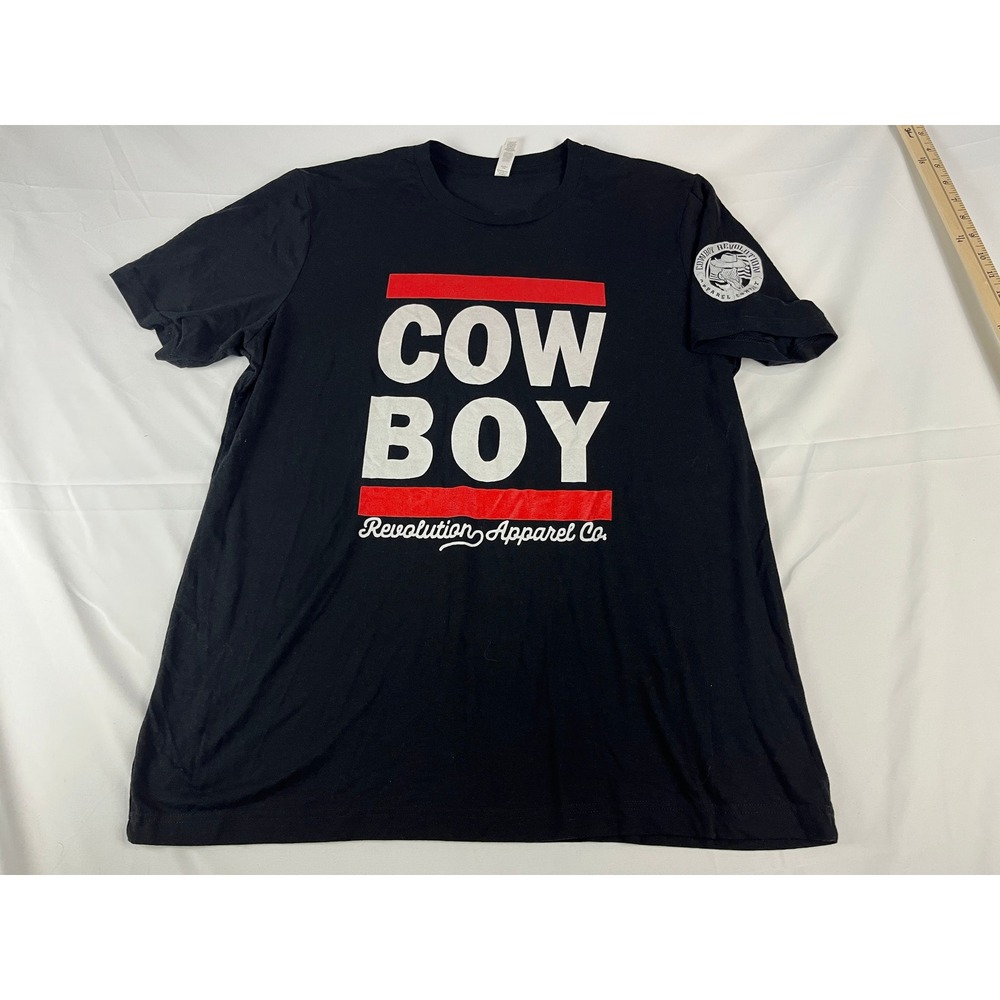 Revolution Apparel Co Cowboy Graphic T Shirt Black XL Bella Canvas - Picture 2 of 8